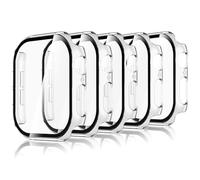 Bigqin 5 Pezzi Custodia Cover Compatibile con Apple Watch Series 11/Series 10 46mm, 9H Pellicola Proteggi Schermo Temperata,Materiale PC con Protezione Completa Antigraffio,Trasparente