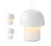 Bigqin Diffusore Aromi 160ml Luce Calda Fredda USB Bianco | Diffusore Oli Essenziali | Silenzioso <35db | Spegnimento Automatico | Alimentazione USB | Per Camera Letto Spa Relax