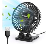 Bigqin Mini Ventilatore Portatile, Ventola Silenziosa USB, 3 Velocità in Un Puls