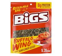 BIGS Frank's RedHot Buffalo Wing Sunflower Seeds, 5.35-Ounce Bags (Pack of 12)