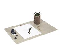 Bigso Box of Sweden ANNIE Tappetino Mouse - Elegante Sottomano Scrivania in Fibra di Legno e Carta - Mouse Pad Protettivo per Scrivania e Superfici - Beige