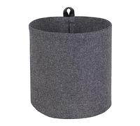 Bigso Box of Sweden Portaoggetti da appendere grande - Organizer bagno da appendere con gancio e finitura effetto lino - Cestino portaoggetti in poliestere e cartone - grigio