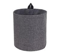 Bigso Box of Sweden Portaoggetti da appendere piccolo - Organizer bagno da appendere con gancio e finitura effetto lino - Cestino portaoggetti in poliestere e cartone - grigio