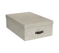 Bigso Box of Sweden Scatole con coperchio per oggetti vari - Scatole portaoggetti cartone per camera, bagno e ufficio - Scatole organizer impilabili in fibra di legno e carta - Set da 3 - beige