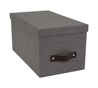 Bigso Silvia - Contenitore organizzativo in tela di fibra di legno, 15 x 16,5 x 29,5 cm, grigio