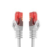 BIGtec-Cavo di Rete Gigabit Ethernet, 2 Prese RJ45, Cat 5e FTP, Cavo Intrecciato, 1000MBit/s, interruttori, per Linee DSL, Pannelli di derivazione, routers, modems WAP 0,75m - Weiß