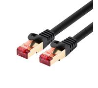 BIGtec Cavo di rete LAN, 30 m, cavo patch RJ45, spina Gigabit Ethernet, nero, doppia schermatura, placcato oro, rete compatibile con CAT 6, CAT 6a, CAT 7, CAT 8