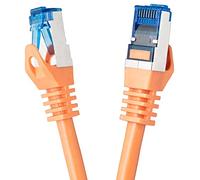 BIGtec Cavo Ethernet 1m CAT 7 Cavo LAN RJ45 internet gigabit CAT7 cavo di rete arancione cable Alta Velocità cavo patch