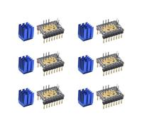 BIGTREETECH TMC2209 V1.3 Driver passo passo ultra silenzioso (6pcs) con pad termico, driver passo passo aggiornato per scheda controller stampante 3D