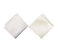BIGULA 2 PZ Fazzoletto Tasca Classcial Business Suit Fazzoletti Quadrati Per Occasione Formale Abito Professionale Uomo Quadrato, Bianco latte, Taglia unica