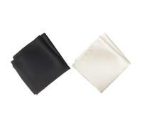 BIGULA 2 PZ Fazzoletto Tasca Classcial Business Suit Fazzoletti Quadrati Per Occasione Formale Abito Professionale Uomo Quadrato, bianco latte nero, Taglia unica