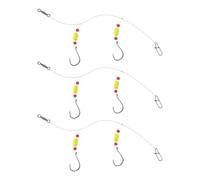 BIGULA 3 pezzi rig da pesca in acqua salata girevole regolabile clip resistente alla corrosione linea per panfish e orata compatta lenza da pesca