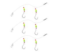 BIGULA 3 pezzi rig da pesca in acqua salata girevole regolabile clip resistente alla corrosione linea per panfish e orata compatta lenza da pesca