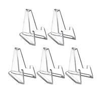 BIGULA 5pcs Acrilico Stand Coin Display Stand Cavalletto Holder Rack Scaffale Per Collezionabile Sfida Medaglie Titolare di Carta Sfida Moneta Stand Rack