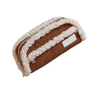 BIGULA Astuccio per matite, astuccio per cancelleria, trousse per trucchi, in velluto a coste, organizer per matite, cancelleria per scuola, ufficio, astuccio di grande capacità, astuccio per matite e