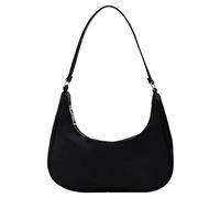 BIGULA Borsa a mano da donna, piccola borsa a tracolla in nylon, pochette con chiusura a cerniera, borse a tracolla da donna Tote, Nero