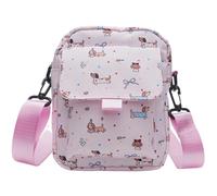 BIGULA Borsa a tracolla con stampa bassotto del fumetto piccola borsa a tracolla con tracolla regolabile con cerniera borsa per telefono per le donne unisex borsa a tracolla, A, One Size