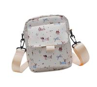 BIGULA Borsa a tracolla con stampa bassotto del fumetto piccola borsa a tracolla con tracolla regolabile con cerniera borsa per telefono per le donne unisex borsa a tracolla, giallo chiaro, One Size