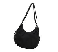 BIGULA Borsa a tracolla da donna di grande capacità pratica borsa a tracolla in velluto a coste casual borse ascellari per uso quotidiano borsa da donna, Nero , One Size