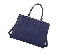 BIGULA Borsa da lavoro funzionale da donna in poliuretano, borsa a tracolla per uso quotidiano e viaggi, con ampio spazio di archiviazione funzionale da ufficio, Blu, One Size