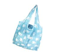 BIGULA Borsa per la spesa pieghevole multiuso di grande capacità resistente all'acqua per viaggi all'aperto e campeggio mercato lavabile essenziale, Orso blu., One Size