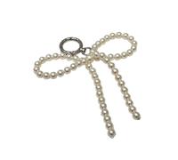 BIGULA Ciondolo portachiavi con fiocco di perle, adorabile decorazione da appendere per borsa, ciondolo per telefono, zaino da donna, ciondolo per borsa da ragazza