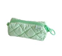 BIGULA Grande astuccio portapenne in cotone poliestere portapenne organizer con cerniera borsa da viaggio per trucco per ufficio scuola, Verde, 22.5x11.5x9cm/8.85x4.52x3.54in