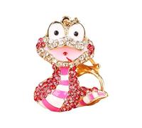 BIGULA Portachiavi robusto portatile del serpente della lega con l'accessorio intricato di modo di disegni per gli individui alla moda personalizzano il portachiavi, Rosso rosato, Taglia unica