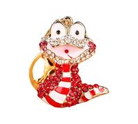 BIGULA Portachiavi robusto portatile del serpente della lega con l'accessorio intricato di modo di disegni per gli individui alla moda personalizzano il portachiavi, Rosso, Taglia unica