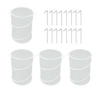 BIGULA Sistema di protezione per piante ventilato in 4 pezzi, resistente, con ancoraggi a terra, per vegetazione all'aperto, pieghevole, con paletti