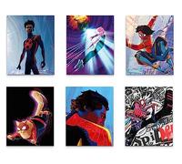 BigWigPrints Spider-Man: Across the Spider-Verse (2023) Poster - Miles Morales Gwen Stacy Spider-Punk Spider-Women Set di 6 stampe promozionali artistiche da parete (20 x 25) set2