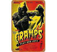 BIGYAK The Cramps and Flat Duo Jets Retro Nostalgic Art Traditional Rust Color Tin Logo Advertising Striking Wall Decoration Gift