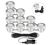 Bigzom set da 10 faretti led pavimento, IP67, faretto per esterno,interno, ponti, piscine, giardini, colore caldo