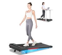 Bigzzia Tapis Roulant Elettrico Treadmill,Walking Pad 10 km/h,Tappeto Corsa Extra Large 42CM,con telecomando e display LCD,Telaio rinforzato and 220LB Max Weight for Home Office Exercise (Nero)