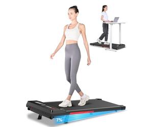 Bigzzia Tapis Roulant Elettrico Treadmill,Walking Pad 10 km/h,Tappeto Corsa Extra Large 42CM,con telecomando e display LCD,Telaio rinforzato and 220LB Max Weight for Home Office Exercise (Nero)