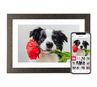 BIHIWOIA Cornice digitale Frameo da 32 GB, cornice per foto digitale WiFi da 10,1 pollici, touch screen IPS 1280 x 800, invia foto/video tramite app gratuita da qualsiasi luogo (nero)
