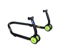 Cavalletto Posteriore Universale Bihr. Colore Nero E Ruote Fluo per Moto Ricambi