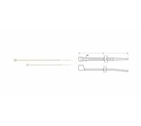 Bihr Collari in nylon 3,6x203mm bianco 100 pezzi, bianco