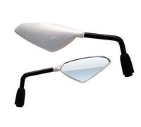 BIHR - Specchietti retrovisori per moto Wind M10/125, bianco, universali (1 paio)