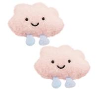 Biiange 2 fermaporta a forma di nuvola da parete con forte adesivo posteriore, protezione da parete, protezione per porta, paracolpi per maniglia della porta, autoadesivo, per casa e ufficio (rosa)