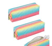 Biiange Astuccio arcobaleno, astuccio per matite arcobaleno, astuccio lucido, astuccio per matite, trousse per cosmetici, astuccio multiuso per penne, organizer con cerniera, per lavoro quotidiano di