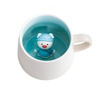 Biigming Tazza Maiale Tazza Animal 3D in Ceramica 350ml Tazzine da caffè Mug con Figurine Animati Regalo per Natale, Compleanno, Amici, Familiari o Bambini(Maiale)