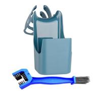 Biike - Scatola porta attrezzi per la pulizia della catena della moto, con spazzola e spazzola per la pulizia della catena