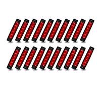 Biiqng 20X Luci di posizione laterali a LED Rosso,12V impermeabile luci laterali a LED per camion rimorchio camion cabina autobus barca trattore camper