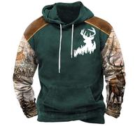 BIISDOST Felpe con cappuccio da uomo Uk a maniche lunghe felpa da caccia vestibilità ampia pullover stampato con coulisse maglione in pile nativo indiano felpe alla moda leggera palestra felpa con