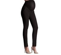 BIISDOST Pantaloni di maternità da donna Carriera Abbigliamento Pantaloni da lavoro Ufficio sopra l'urto Pantaloni eleganti da donna, Nero , XL