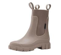 BIISDOST Stivali di gomma 2024 Donna Temperament England Rain Boots Mid Calf Boots Non Slip Wear Water Shoes Scarpe da donna Nero Stivaletti, gold, 39 EU