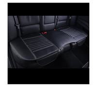 BIISVM Auto Anteriore Coprisedile Coprisedile Per Auto In Pelle PU Cuscino Universale Per Veicolo Antiscivolo Tappetino Protettivo Per Sedia Impermeabile(Rear White line 1)
