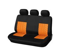 BIISVM Auto Anteriore Coprisedile Set Coprisedili Per Auto Universali Per La Maggior Parte Con Protezione Per Lo Styling Dei Dettagli Tracce Pneumatici(Orange back part)