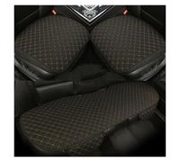 BIISVM Coprisedile Coprisedile per Auto in Cotone E Lino per VW per Golf per Passat CC per Touran per Tiguan per Toureg per Touareg per Phaeton(Black Beige 3pieces)